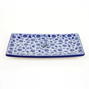 Tacka ceramiczna C26 30/16,5cm<br> 1443X Ważka w kwiatach